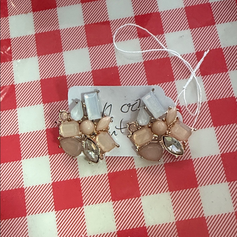 Elegant Pink and Gold Earrings